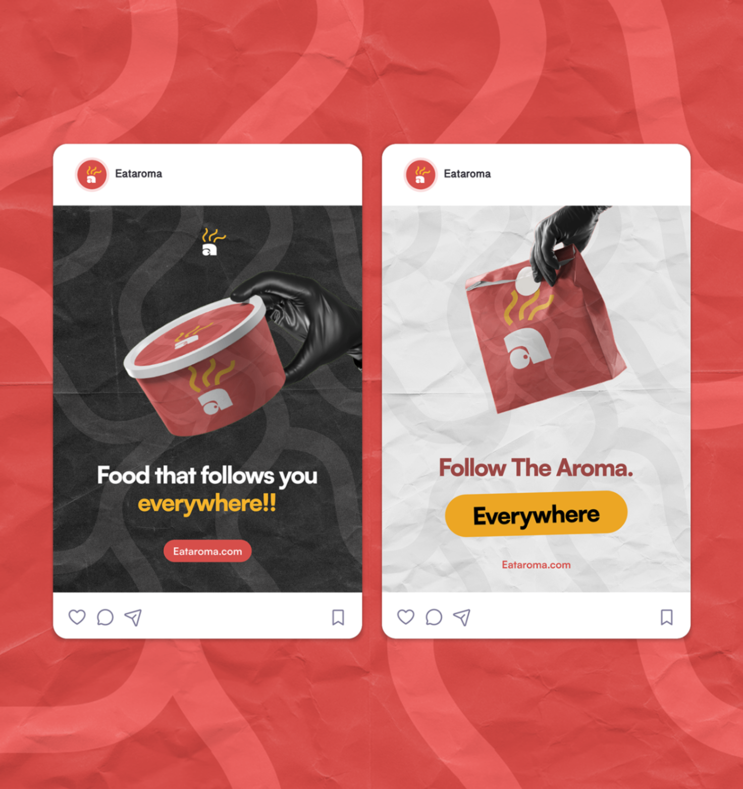 Aroma on Wheels social media creatives