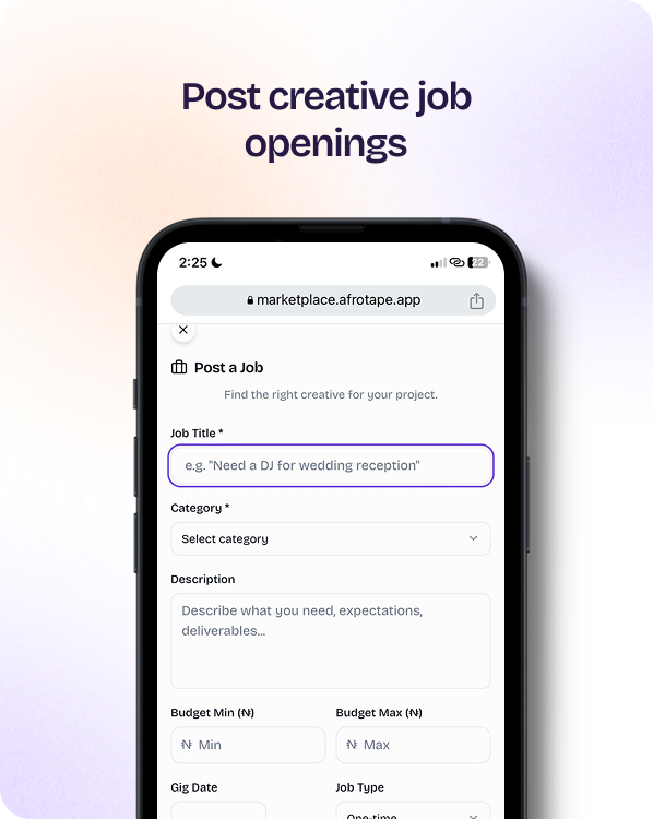 Landing section — Post creative job openings