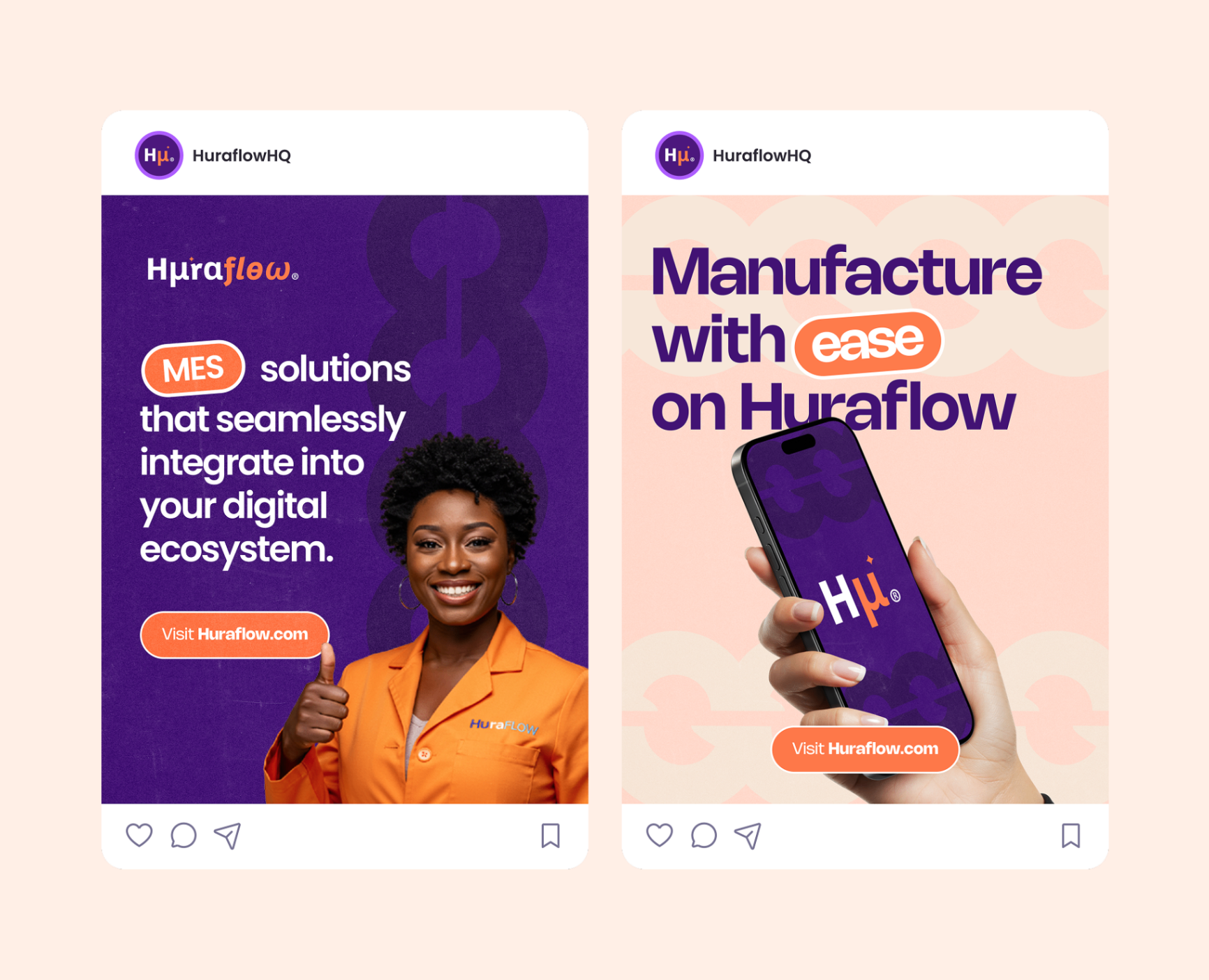 Huraflow social campaign cards
